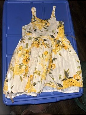 🍄3 for $10🍄 lilt Yellow Floral Strappy Sundress for Girls